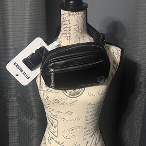 Steve Madden Black Crossbody Bag with Silver Accents